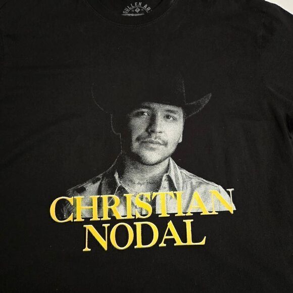 CHRISTIAN NODAL SULLEN ART CONCERT TOUR SHIRT MEXICAN SINGER BLACK SHIRT MENS XL - Picture 2 of 6